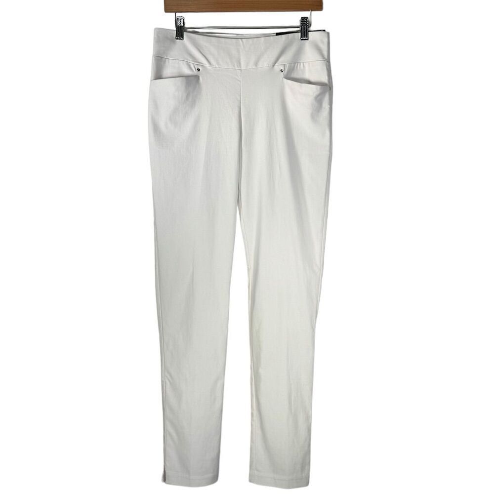 PGA TOUR Women's Tummy Control White‎ Pants Motionflux 360 Medium Golf Apparel